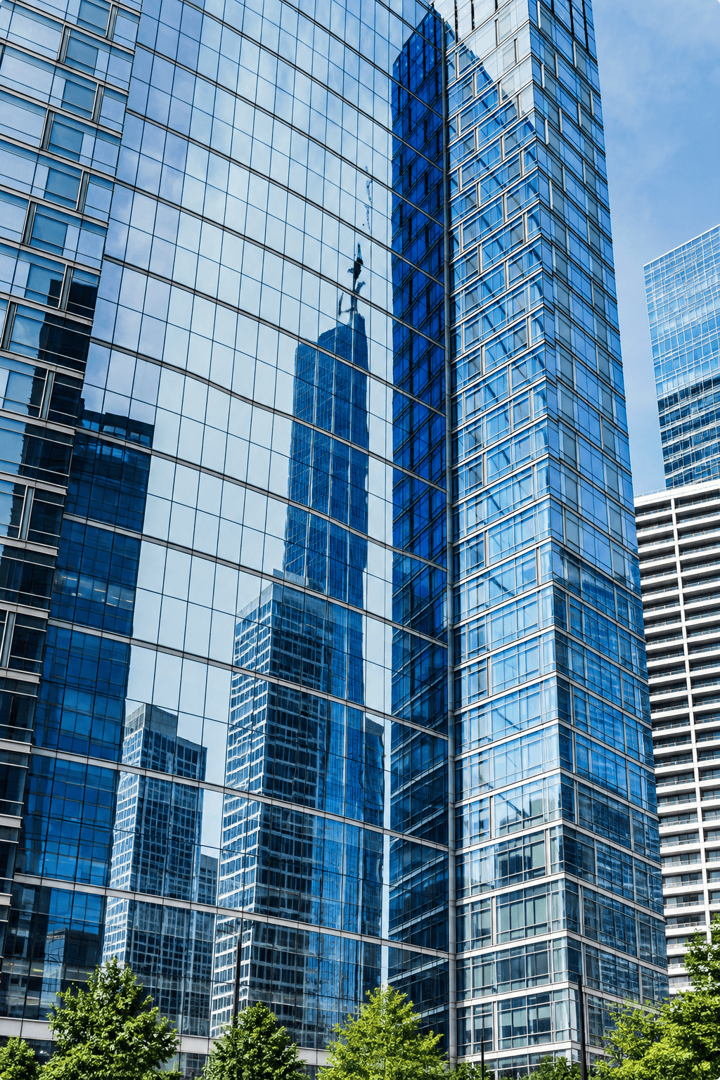 Glass office towers